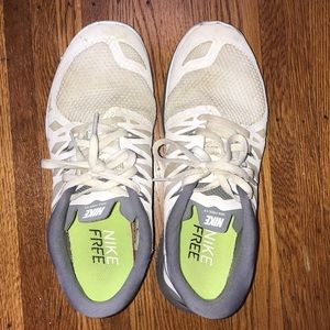 White Nike Free Running Sneakers!!!